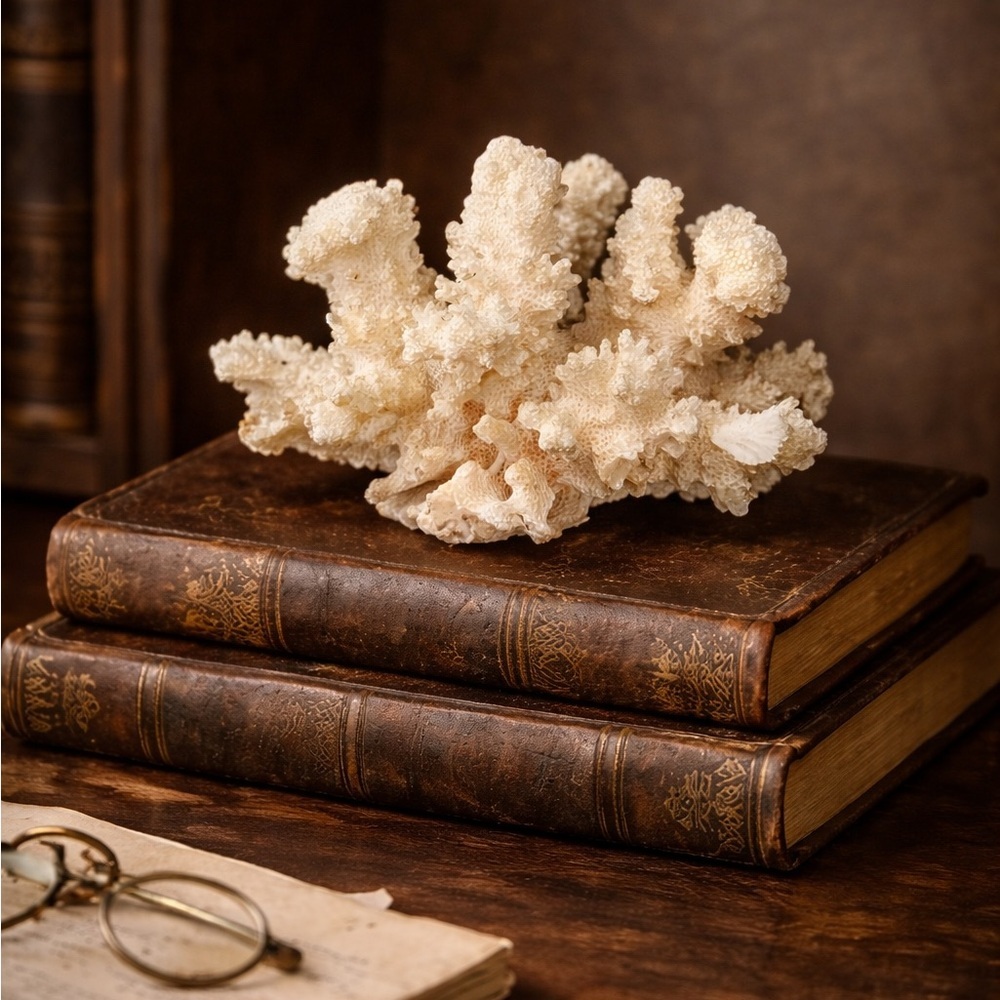 Natural White Branch Coral Specimen Acropora Florida Estate Ocean Decor